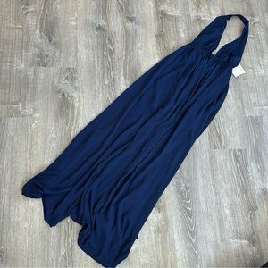 Show Me Your MuMu Navy Halter Dress Size XSmall
